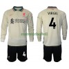 Maillot à Manches Longues Liverpool Virgil van Dijk 4 Extérieur 2021-22 Pour Enfant